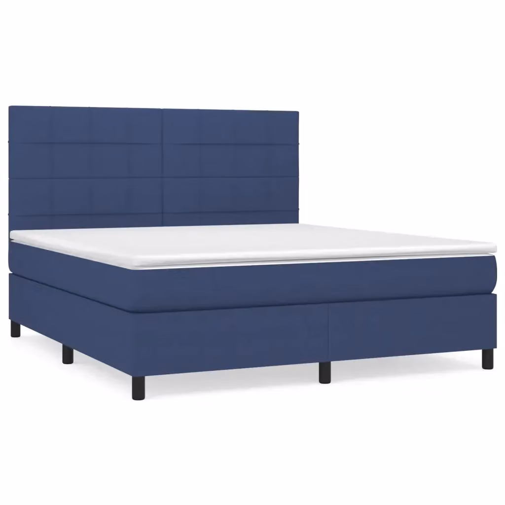 Letto Ibrido con Giroletto a Molle e Materasso vidaXL, Colore Blu e Bianco, L/P/H: 160 x 200 x 128 cm – 2