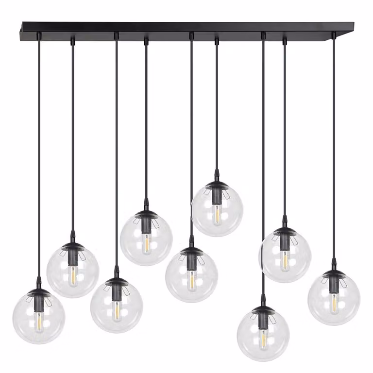 Lampadario Emibig 9xE14 40W COSMO 9 BL/TRASPARENTE 711/9