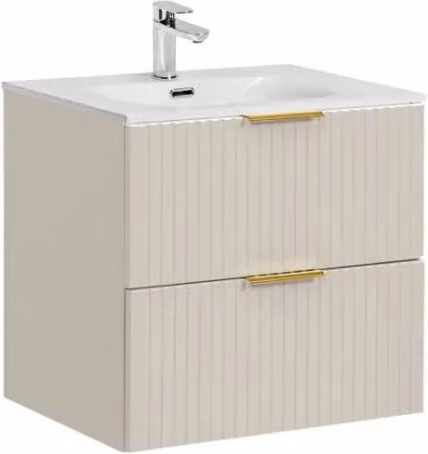Set da bagno NOXERA 60 cm – Marrone congo – Lavabo incassato