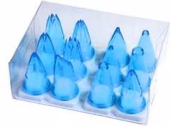 Set di 12 beccucci per sac a poche Pavoni Italia in plastica blu