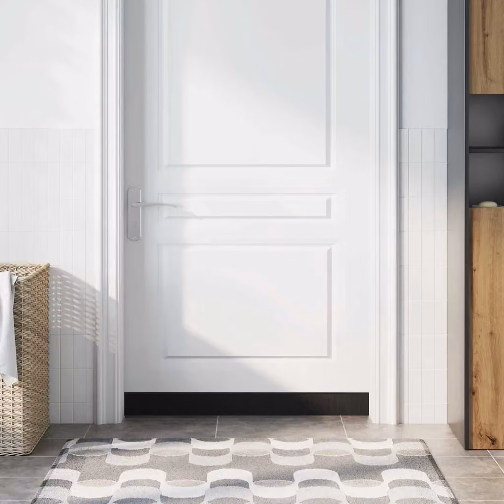 Set di 2 spazzole autoadesive per porte vidaXL in lega di alluminio, Lunghezza: 100 cm