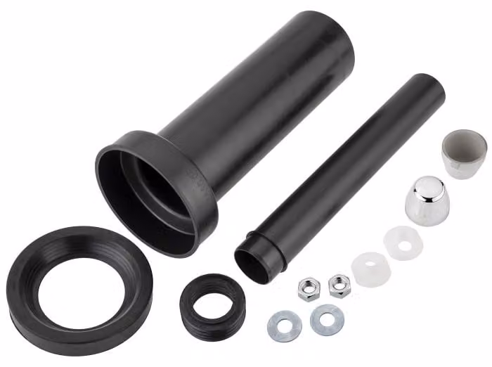 Otto Haas Set di attacchi per WC sospesi in PE 300 mm, 90/110, tappi cromati 3600