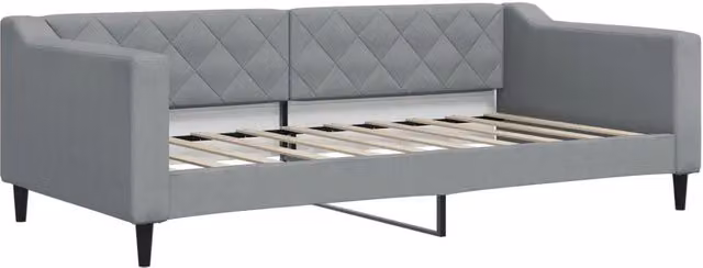 Letto singolo | Letto per adulti | Letto da Giorno Grigio Chiaro 90x190 cm in Tessuto
