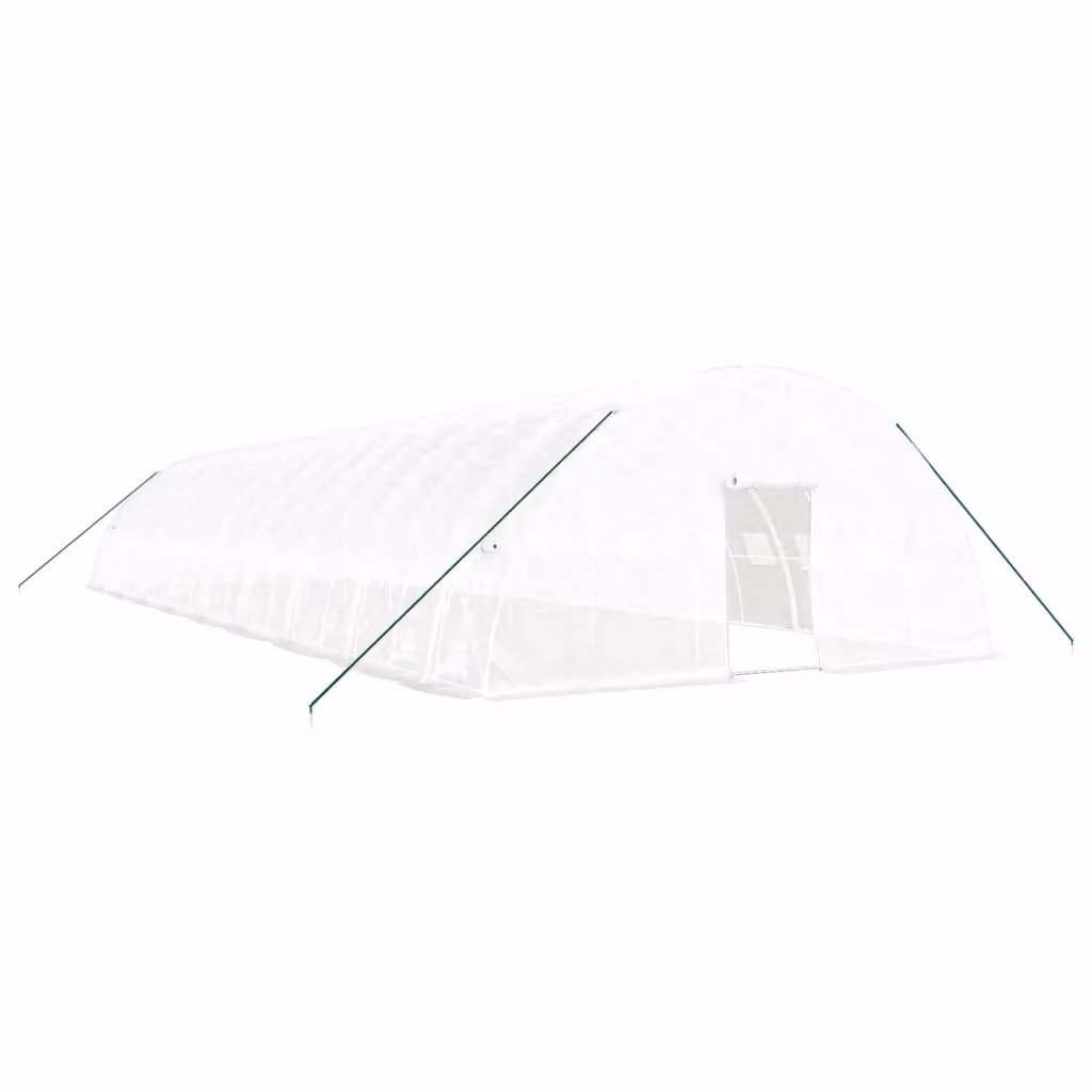 Serra Videx con Telaio in Acciaio Zincato Bianco e Copertura in Policarbonato L: 18 m, P: 6 m, H: 2,85 m – 2
