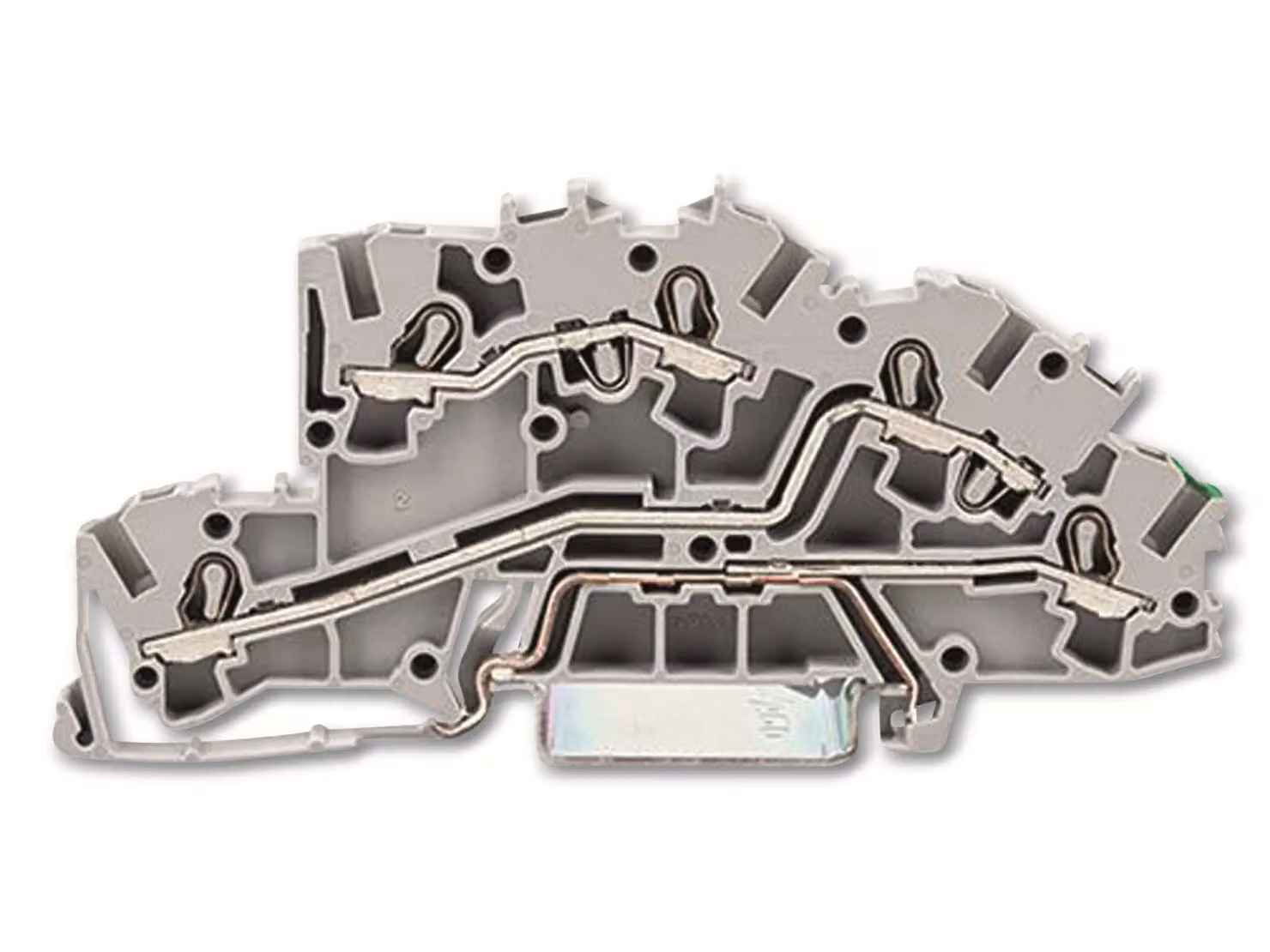 Morsetto per installazioni Wago L/L/PE 4 mm², grigio, 1 pz.