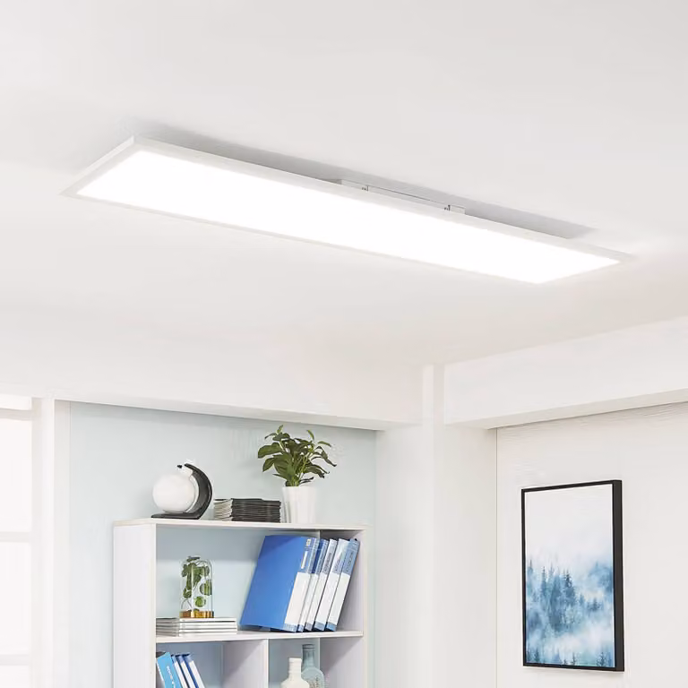 Pannello LED Arcchio Lysander, CCT, 119cm 55W, bianco Lysander Arcchio, dimmerabile, Bianco / Opale, Studio / Ufficio, Alluminio, Pannello LED