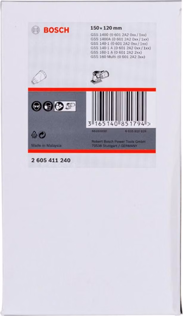 Contenitore per la polvere Bosch con filtro nero