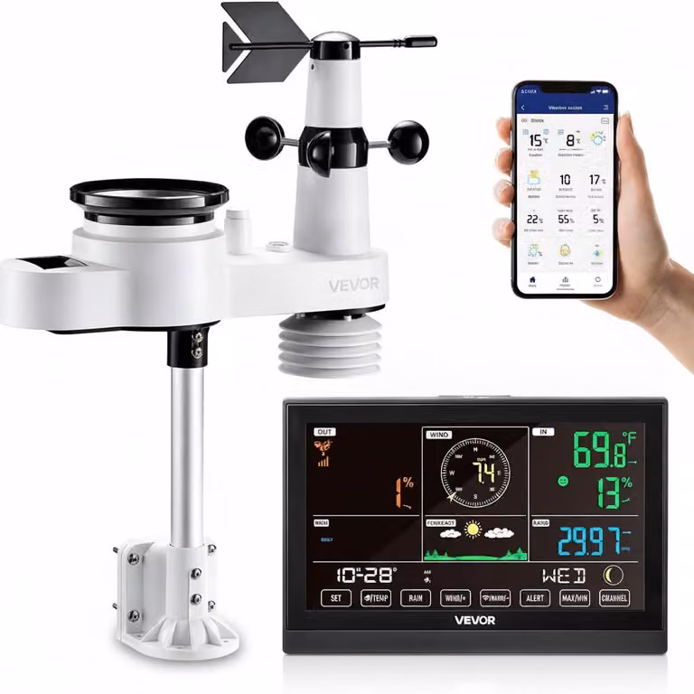 InAndOutdoorMatch - Stazione meteorologica - Sensore esterno wireless - Display LCD