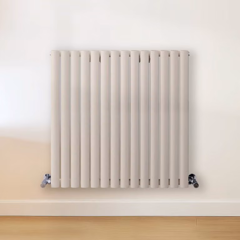 Radiatore di Design Orizzontale Bianco (Pearl Bianco) - 800mm x 826mm - Pannello Doppio  - Revive
