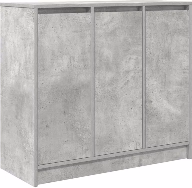 Credenza Grigio Cemento 85x34x76 cm in Legno Multistrato