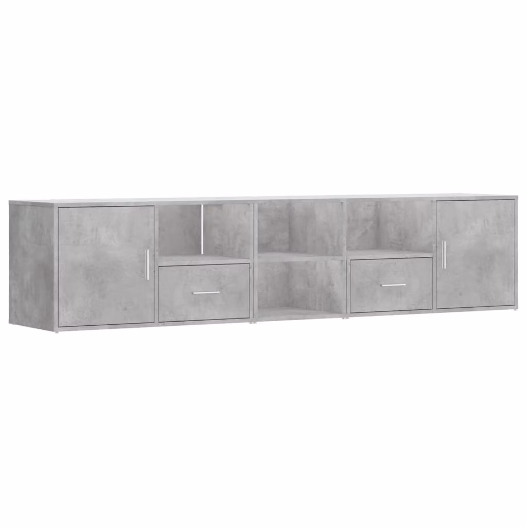 Mobile Angolare Grigio Cemento 200x40x45 cm in Truciolato