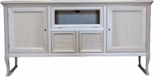 Porta TV classico Mobili 2G in legno marrone con 2 porte e 2 cassetti L 140 x P 45 x H 70 cm – 2