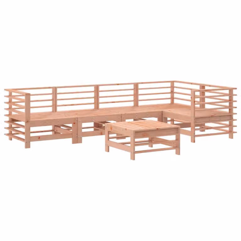 Set Salotto da Giardino 6 pz in Legno Massello di Douglas