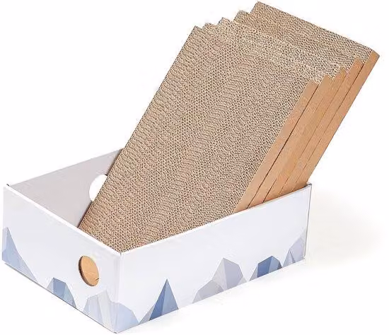 Tappetino da arrampicata per gatti, 5 pezzi, bianco, robusto, interattivo, taglia media