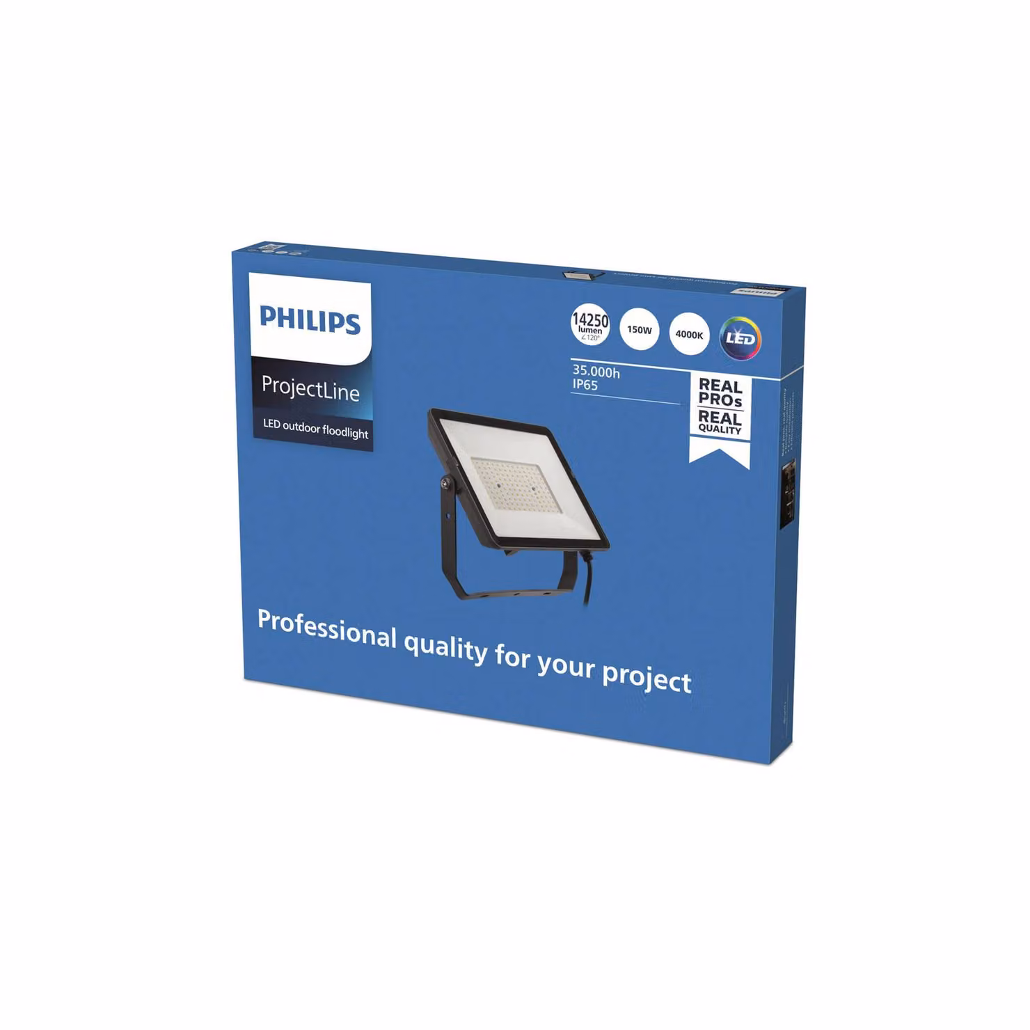 Philips ProjectLine, faretto da esterno a LED 4.000K 150W ProjectLine, Nero, Metallo, Lampada LED da esterni