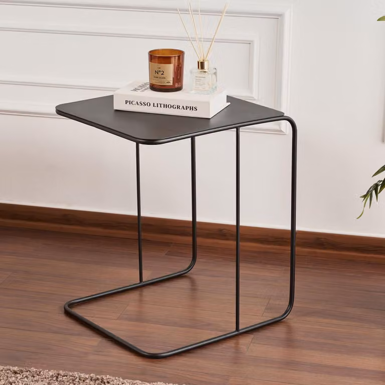 Cattaneo - Tavolino da Salotto, 47x46x57h cm Nero, Forma Rettangolare