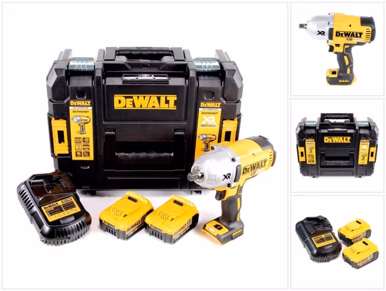 DeWalt DCF 899 M2 Avvitatore ad impulsi a batteria 18V / 950Nm in valigetta TSTAK + 2x Batterie 4,0 Ah + Caricabatterie DCB 115