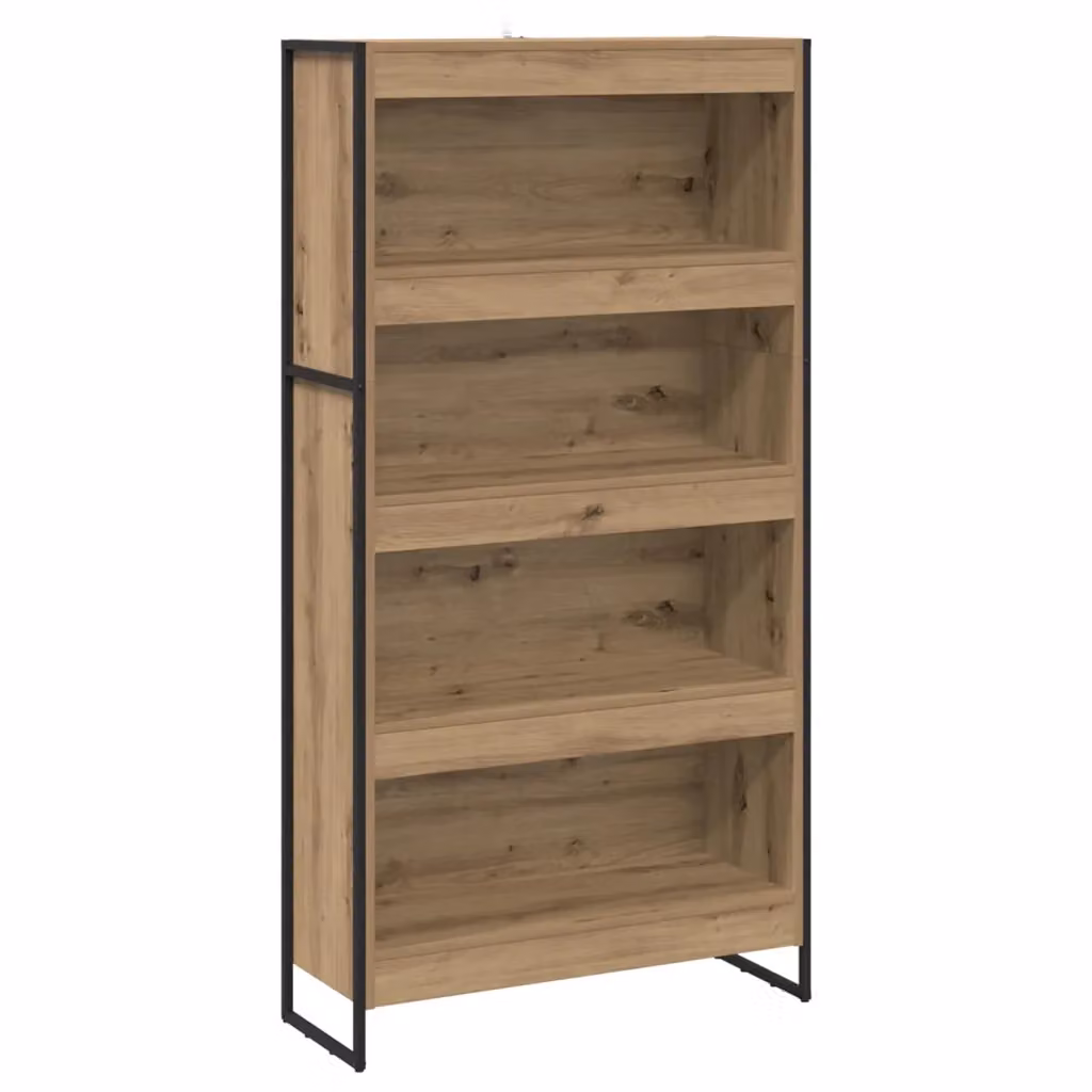 Armadio per Libri Industrial vidaXL in Legno e Metallo, Marrone, L 80 x P 30 x H 155 cm – 2