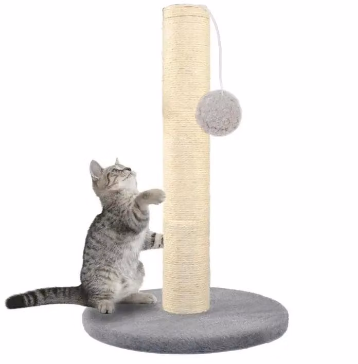 Tiragraffi per gatto 42 cm colonna in sisal con pallina base 30 cm