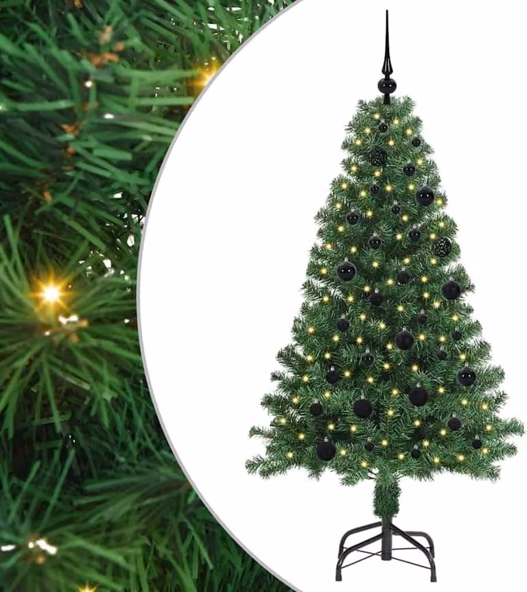 Albero di Natale artificiale con 150 LED Verde 150 cm