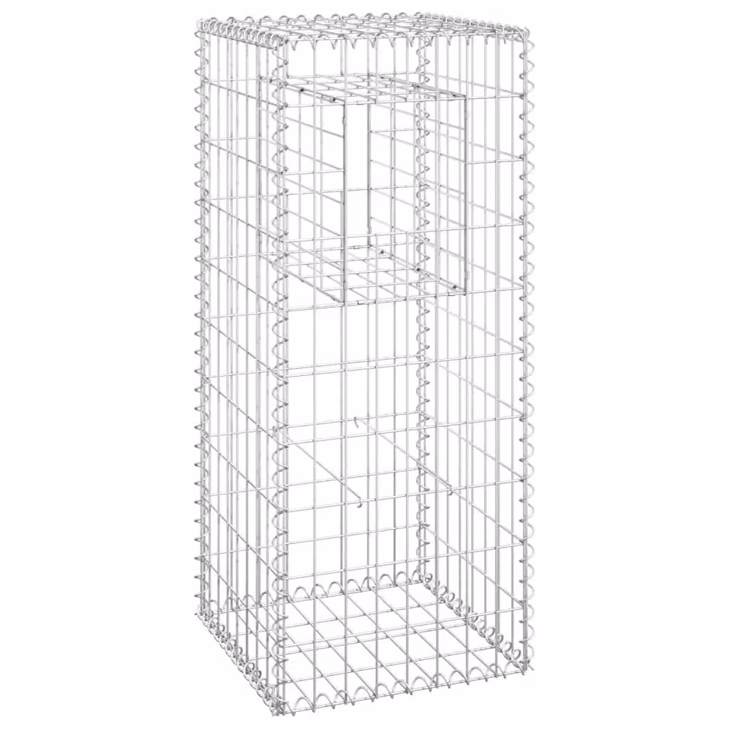 Cesto a Gabbione a Torre 40x40x100 cm in Ferro
