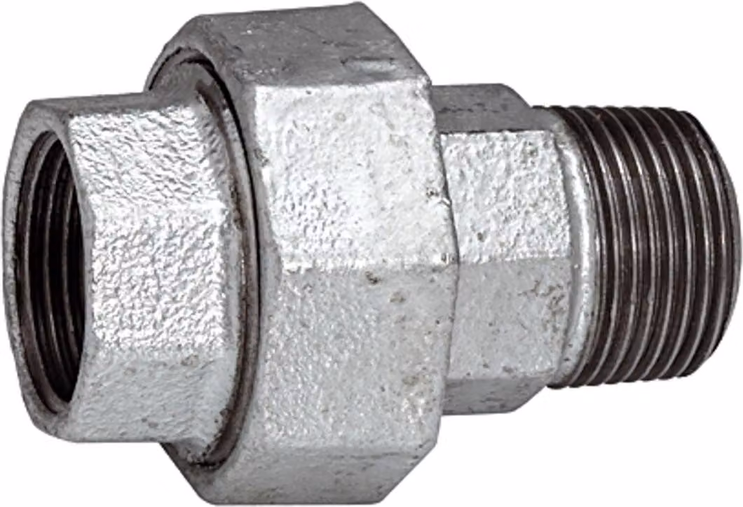 Raccordo a vite Riegler 341 IG/AG, Rp/R 1 1/4, schwa. Ferro malleabile zincato a caldo