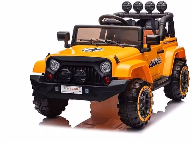 Macchina Elettrica per Bambini Fuoristrada Adventure 12V con Telecomando Giallo