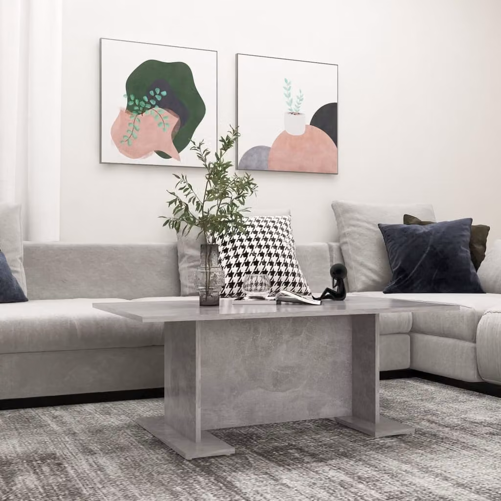 Maison Exclusive - Tavolino grigio cemento 103,5x60x40 cm Materiale ligneo