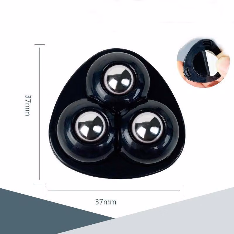 INF 16 rotelle girevoli autoadesive, capacità di carico 50 libbre Nero
