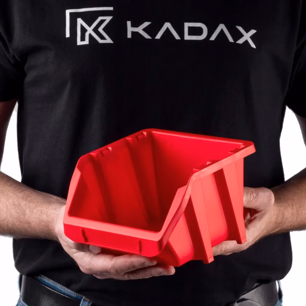 Vassoio organizer in plastica KADAX rosso per officina, L: 18,7 cm, P: 15,8 cm, H: 11,4 cm – 2