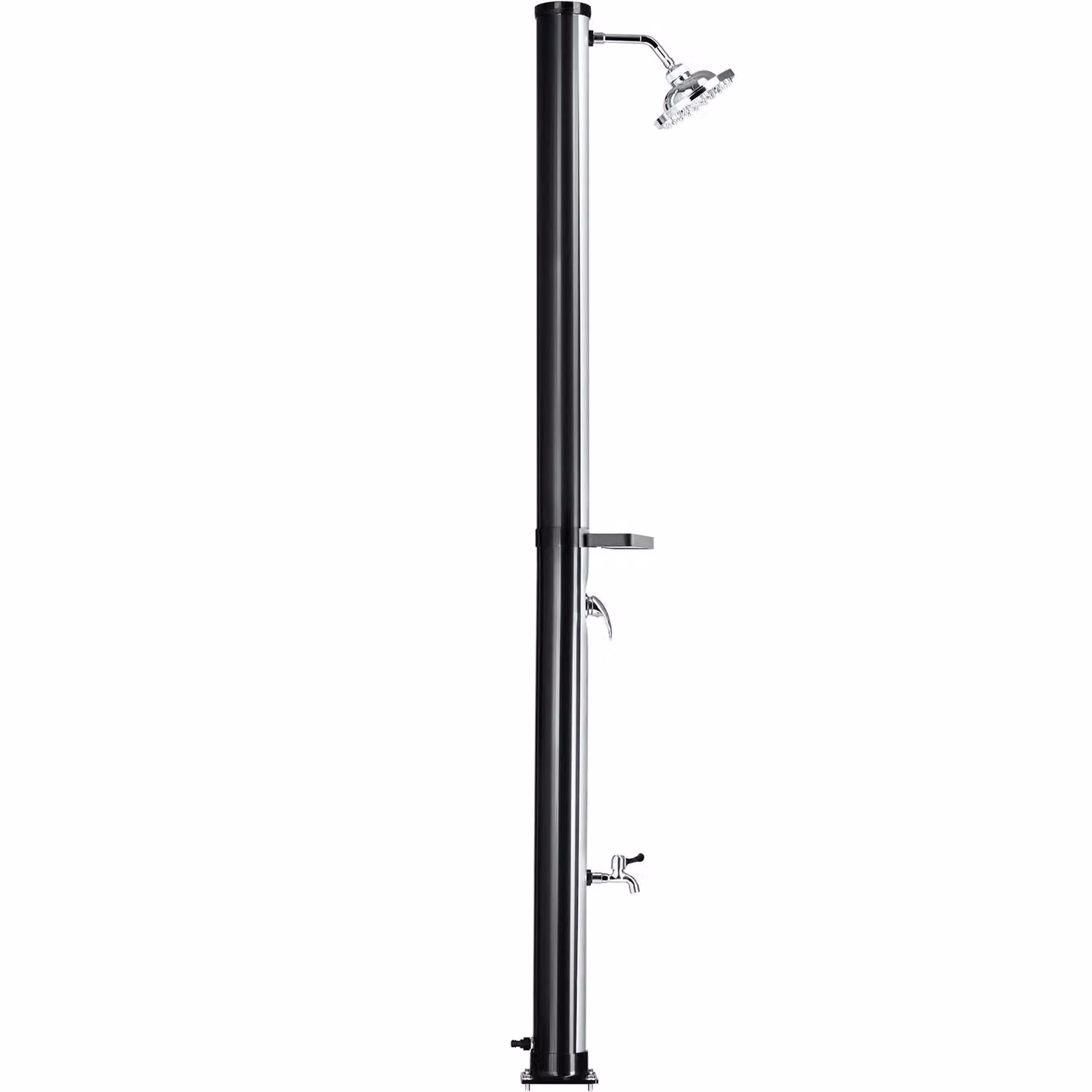 Doccia solare Orinoco tectake da 40 l in nero e argento con componenti in PVC – 3