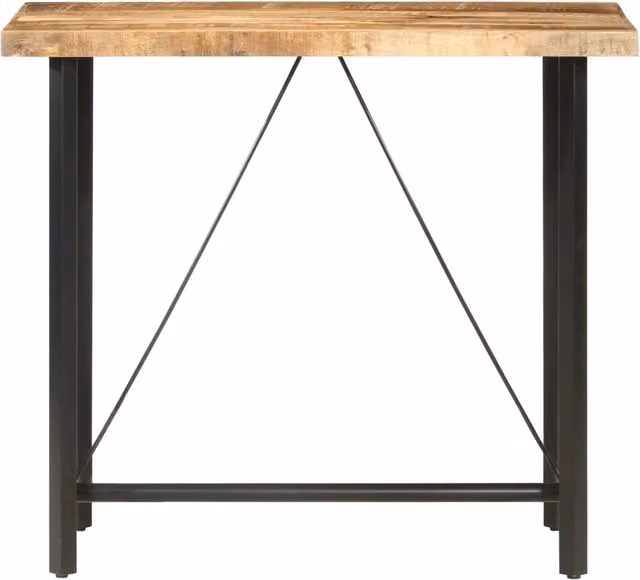 Tavolo da Bar 120x58x107 cm in Legno Ruvido di Mango