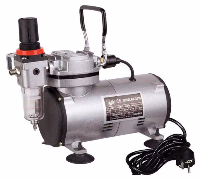 Mini compressore per aerografo - 220 V, senza olio - pressione massima di esercizio: 4 bar