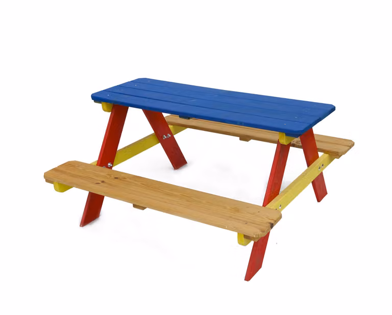 Mobili da giardino per bambini PIKNIK set colorato tavolo e 2 panchine