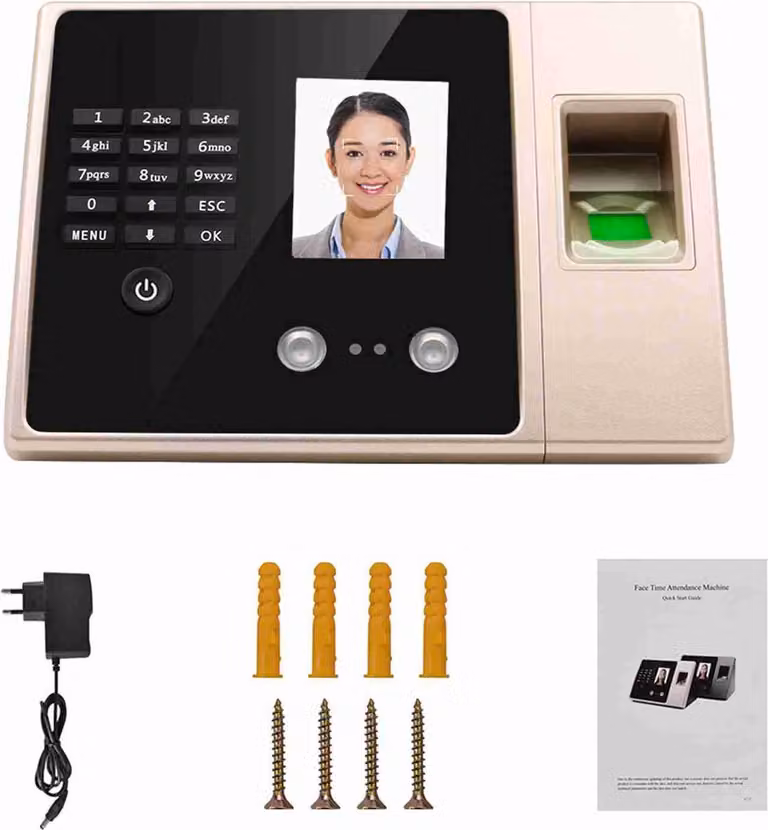 Terminale biometrico intelligente per la rilevazione delle presenze tramite impronte digitali con schermo HD, funzione orologio, riconoscimento facciale, lettore per la registrazione delle presenze dei dipendenti, controllo degli accessi ai dischi rigidi