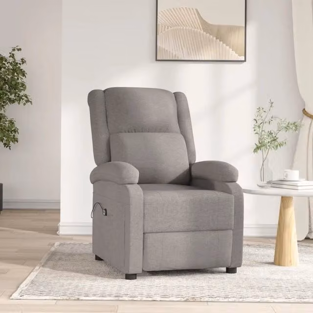 Poltrona Elettrica Reclinabile Tortora in Tessuto 3098360