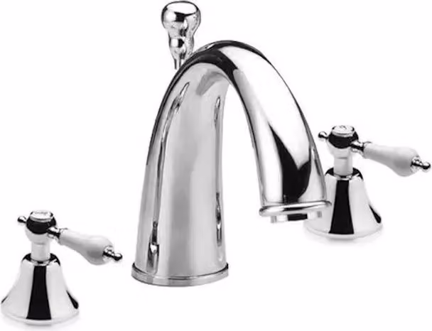 Mitigeur lavabo 3 trous chromé, style rétro