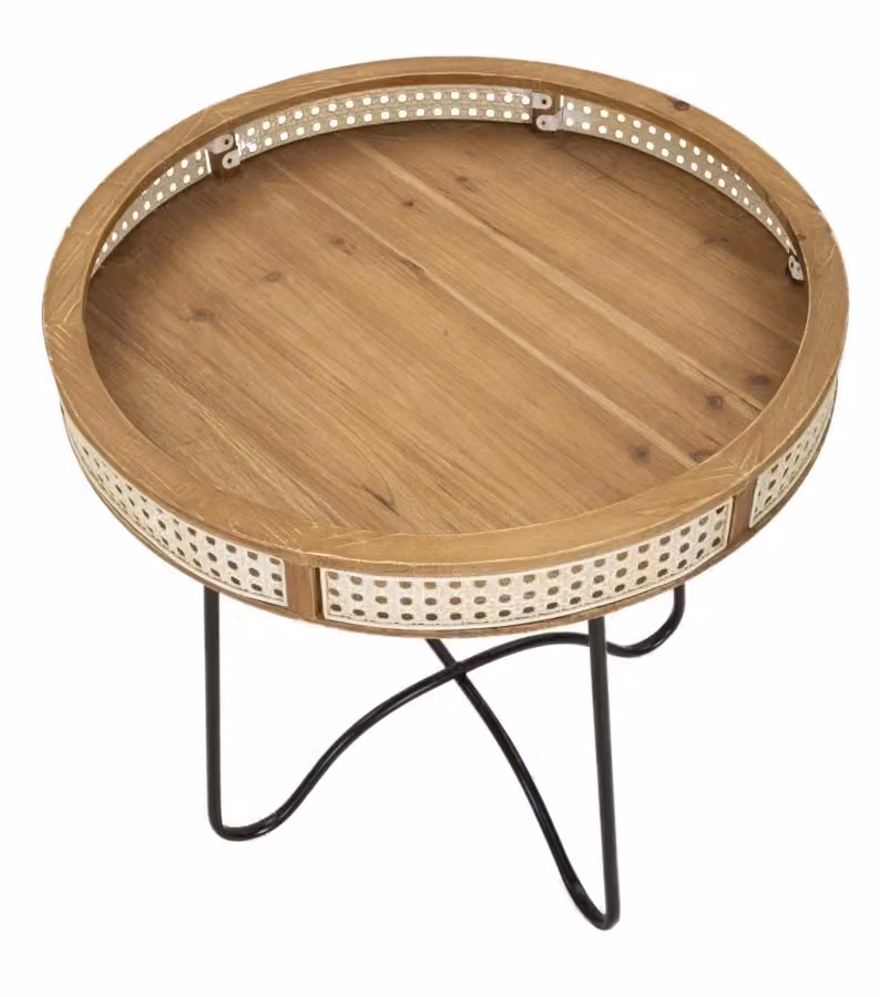 Tavolinetto quadrato Fuji Charme1921 in rattan nero o marrone L: 60 cm, P: 60,5 cm – 2