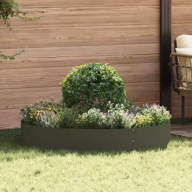 Anello per vaso 5 pz Verde oliva 120 x 120 x 20 cm 873641