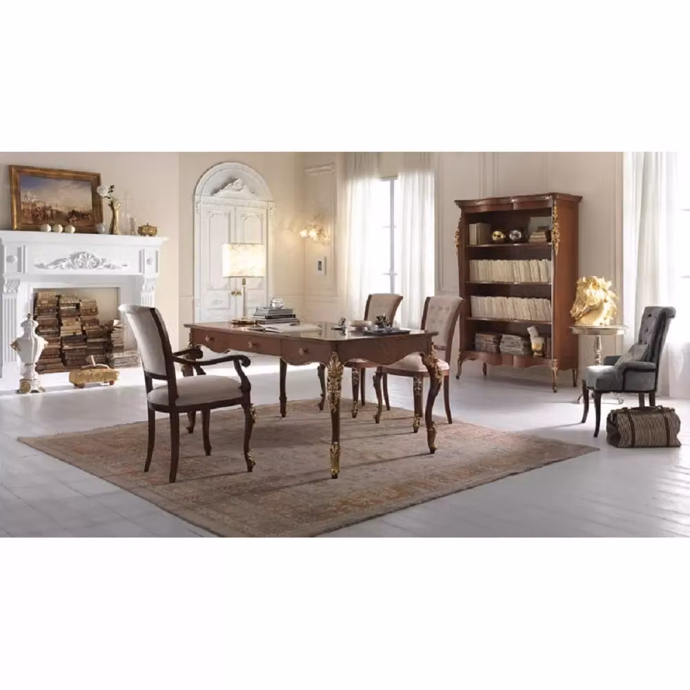 Scrivania classica in legno Mobili 2G color noce L: 181 cm, P: 91 cm, H: 81 cm – 2
