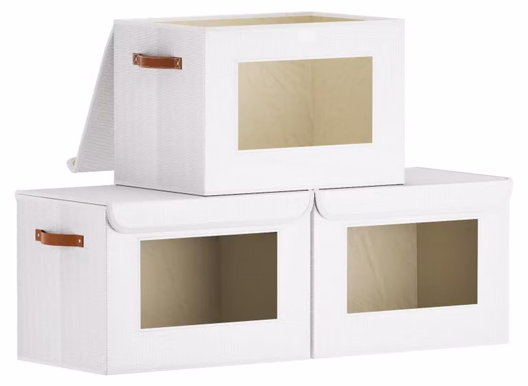 Set di 3 contenitori per la conservazione, con coperchio e maniglie