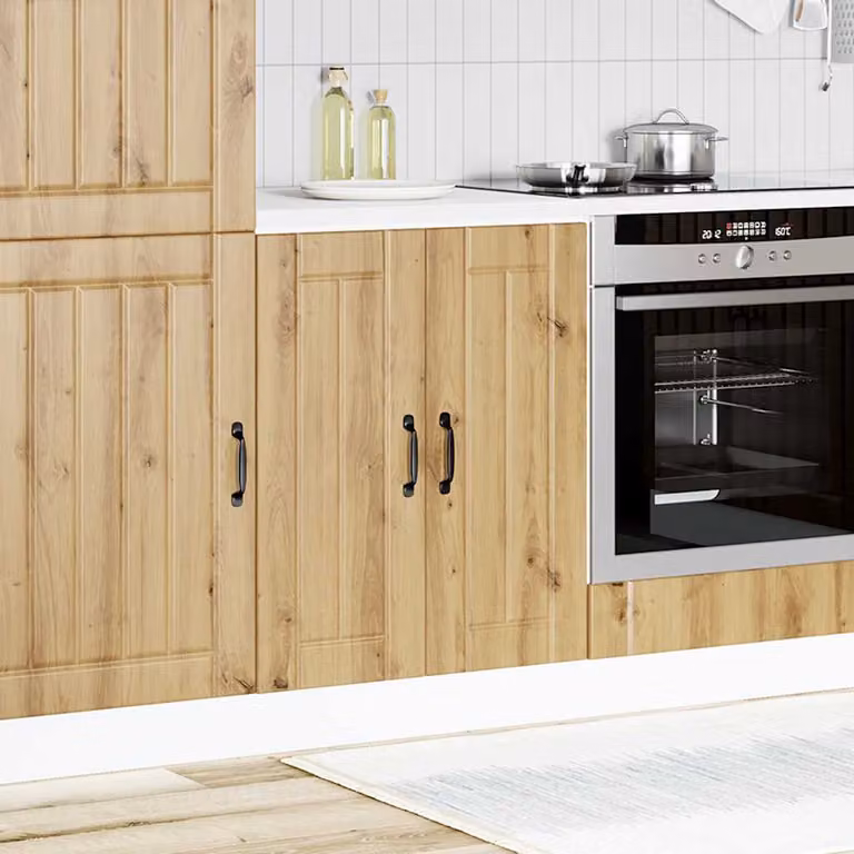 vidaXL Mobile Base Lavello Lucca Rovere Artigianale Legno Multistrato