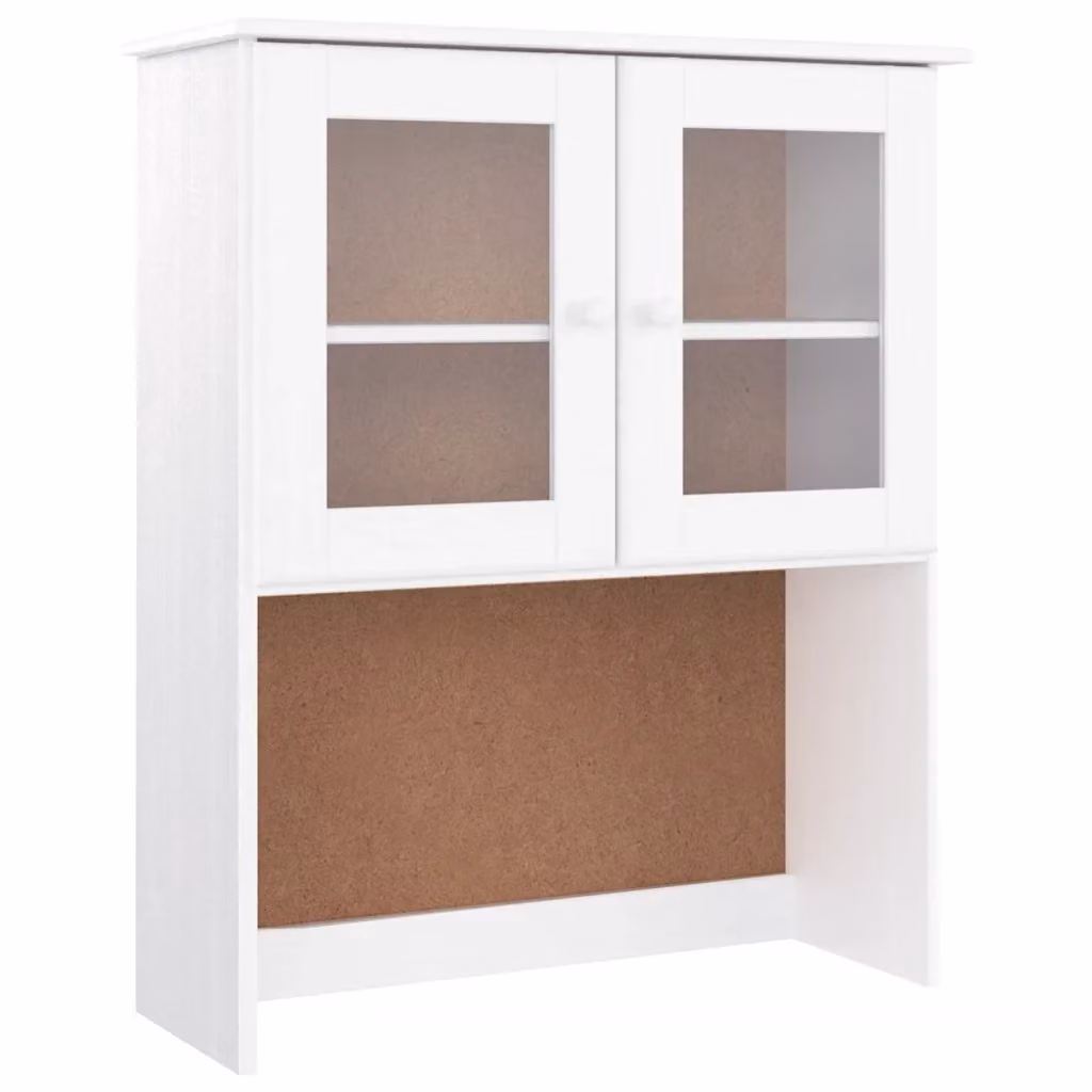 Comò in legno massello di pino bianco stile rustico vidaXL L/P/H: 77 x 30 x 92 cm – 2