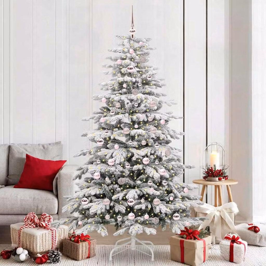 Maison Exclusive - Albero di Natale artificiale pieghevole bianco, 210 cm, in PE e PVC