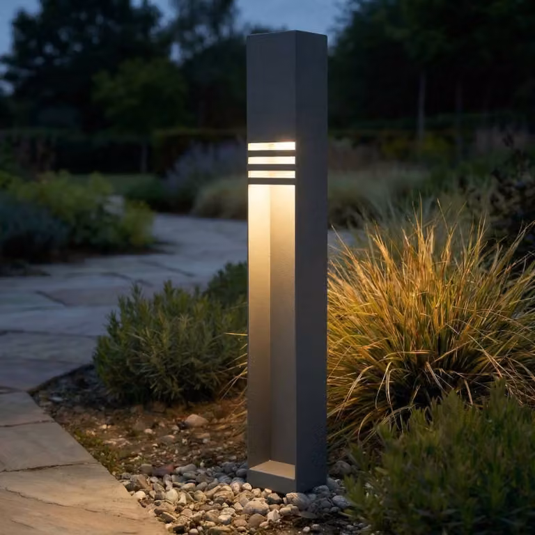 Lampioncino da giardino Oxido Lucande, Nero, Acciaio Inox, Moderno, Lampada LED da esterni