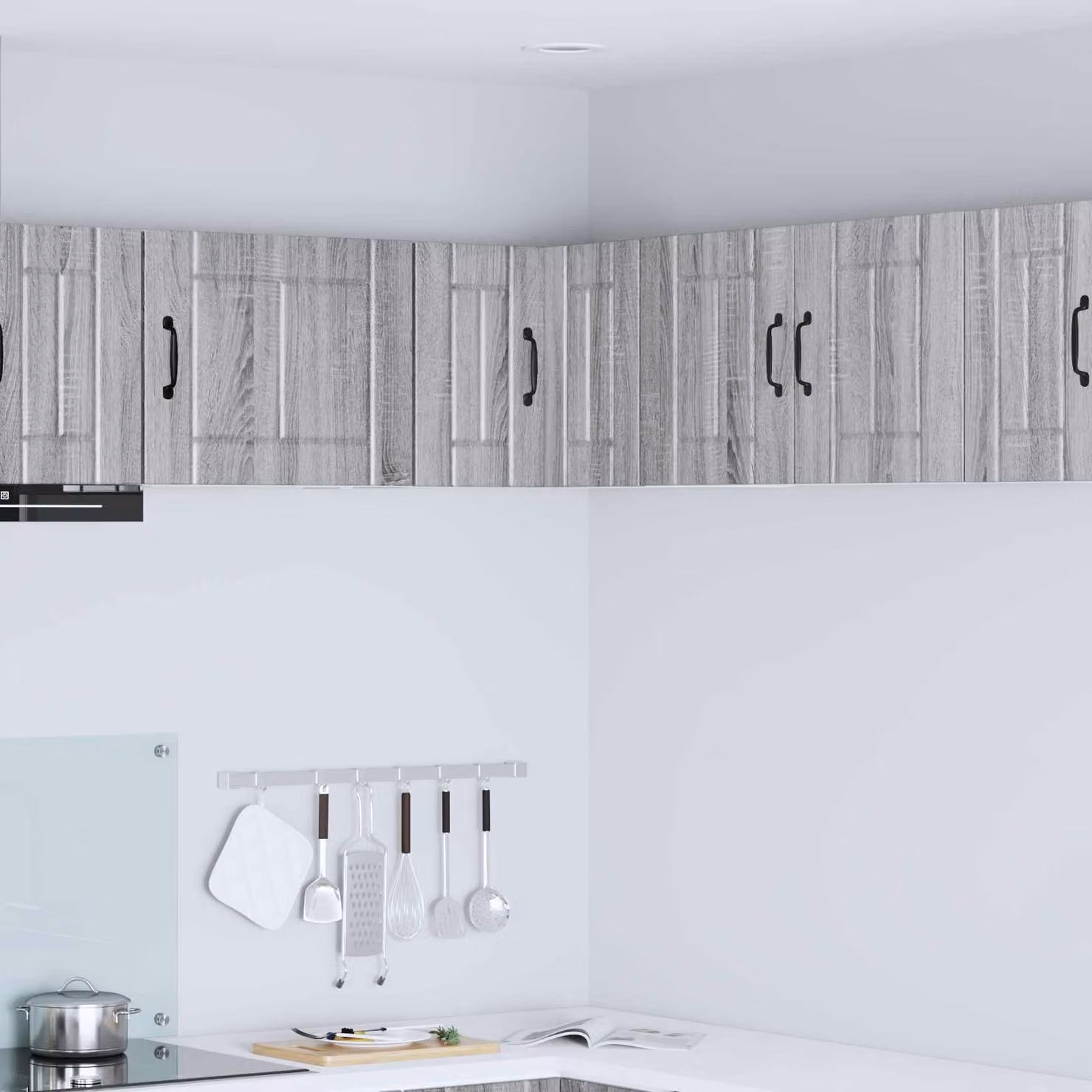 Mobile angolare da parete LUCCA vidaXL Grigio Sonoma L/P/H: 57 x 57 x 40 cm