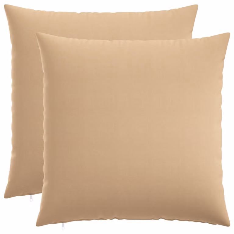 Set di 2 federe vidaXL HEERLEN beige in poliestere, L 60 cm x P 60 cm