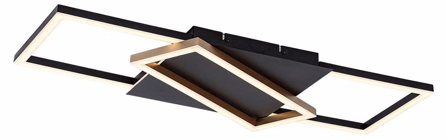 Rabalux 71391 Plafoniera Kitlee LED 40 metallo plastica nero/oro