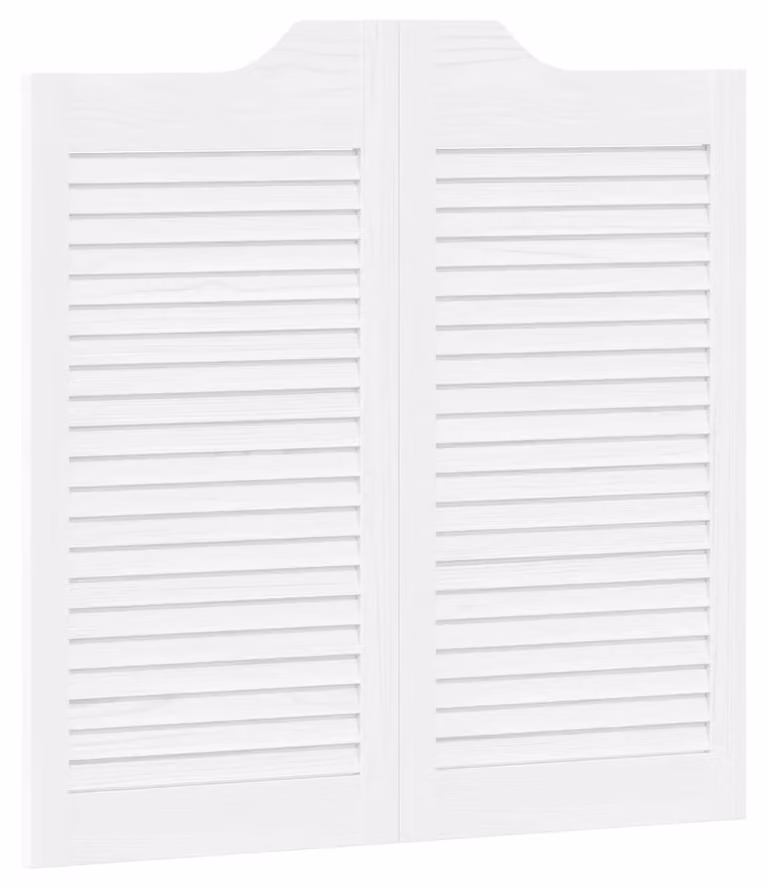 Porte Swing Bianco 80 x 40 cm Legno Massello di Pino