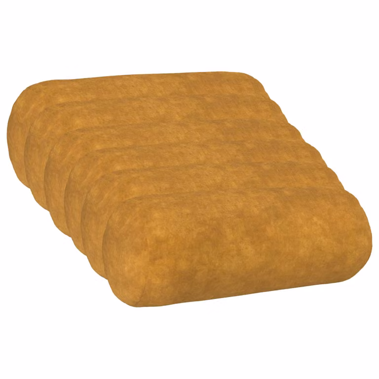 vidaXL Federa 6 pcs HEERLEN Giallo Ø 15 x 40 cm Fleece in microfibra